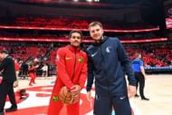 NBA stars Trae Young and Luka Doncic