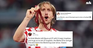 “One of the best ever to kick a football” – Twitter salutes Modric as he shines in possibly his final FIFA World Cup game for Croatia