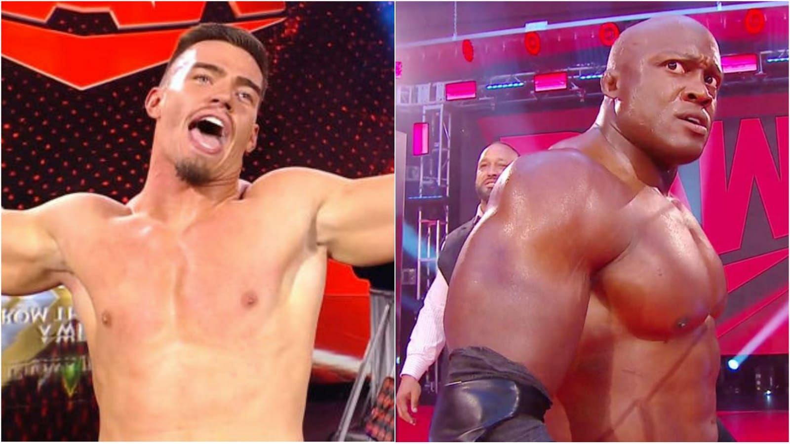 Austin Theory (left); Bobby Lashley (right)