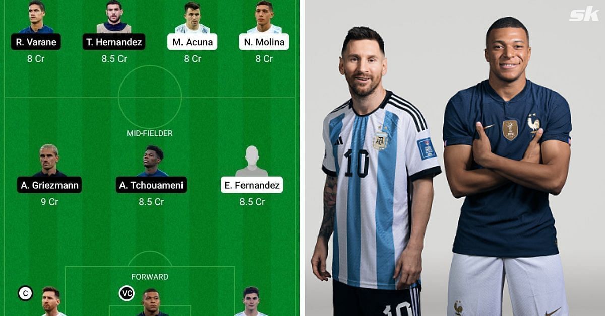 Argentina (ARG) vs France (FRA) Dream11 Fantasy Suggestions