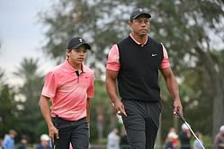 “Tiger trying not to lose it” – Fans react to Justin Thomas-Charlie Woods’ ‘Snoopy hat’ banter