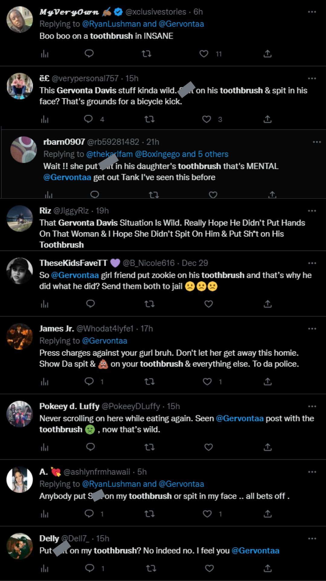 Netizens react to Gervonta&#039;s story 1/2 (Image via Twitter)