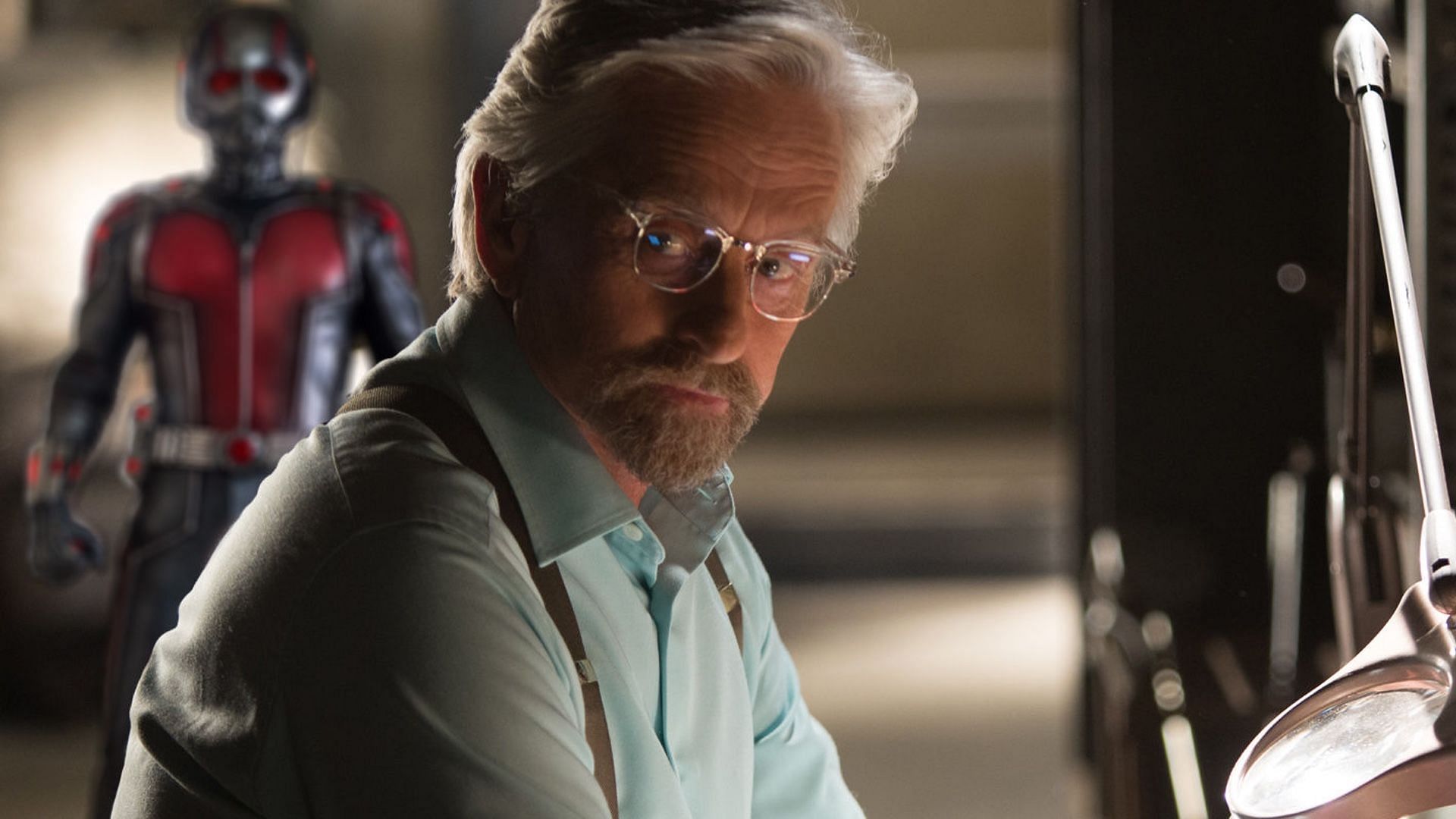 Dr. Hank Pym with Ant-Man (Image via Marvel Studios)