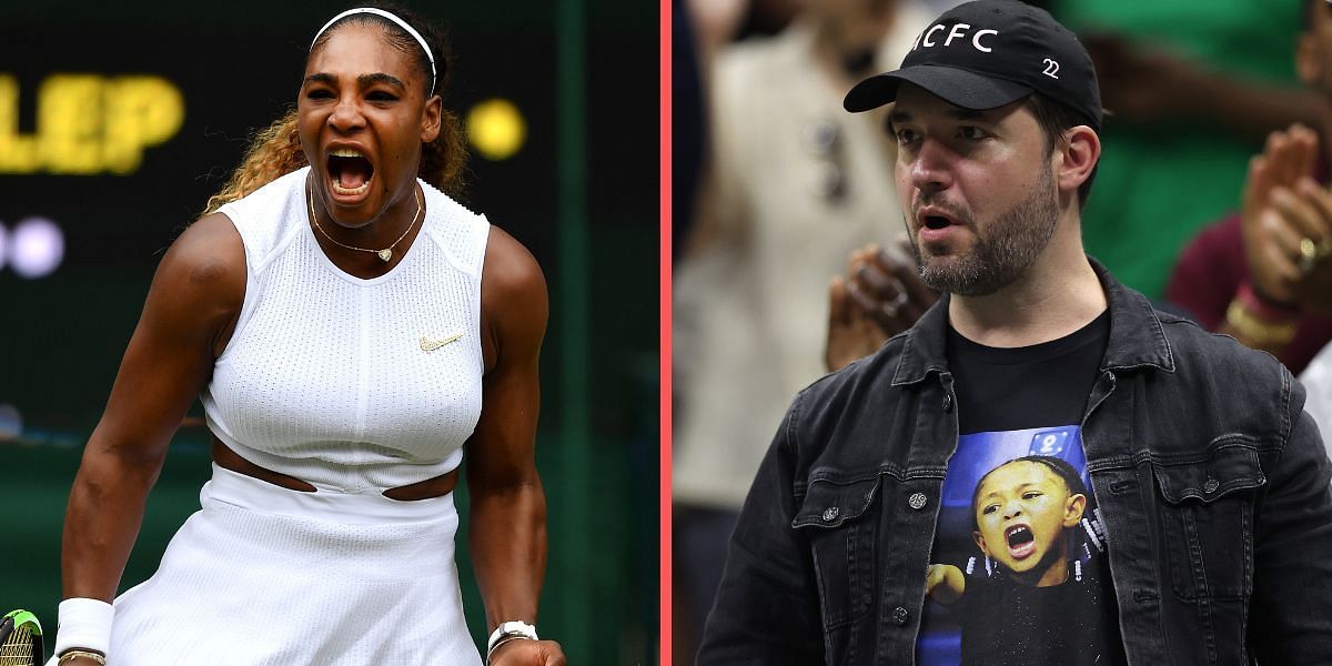 Serena Williams (L) and Alexis Ohanian 