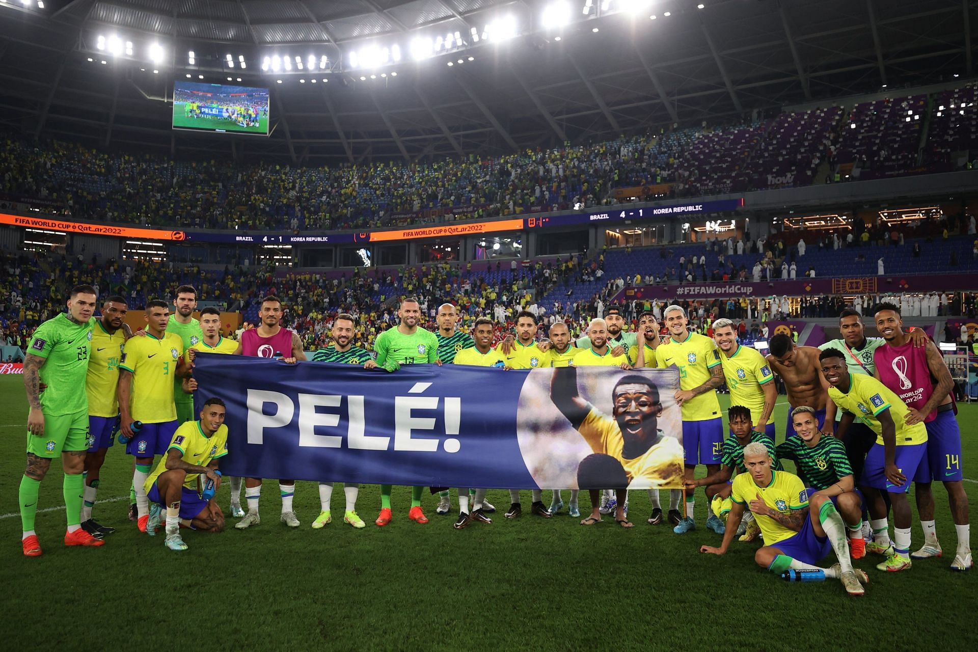 ब्राजील की टीम ने अपने लेजेंड पेले की सेहत के लिए इस अंदाज में प्रार्थना की