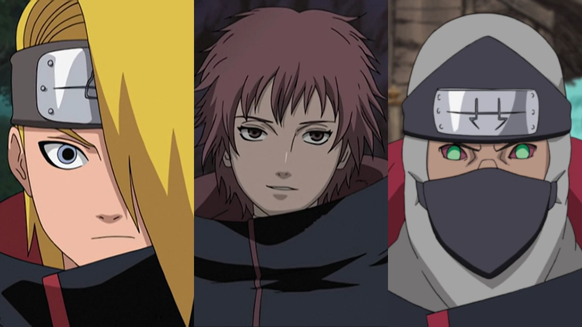 Deidara, Sasori, and Kakuzu are three powerful Akatsuki members (Image via Studio Pierrot, Naruto)