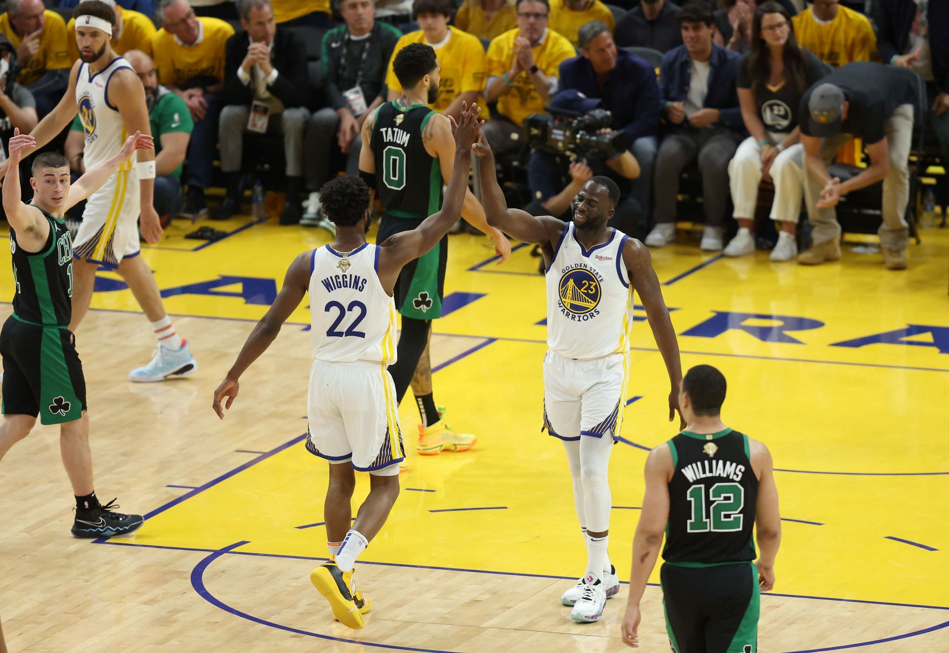 Draymond Green and Andrew Wiggins are worth more than $60 million each (Image via Getty Images)