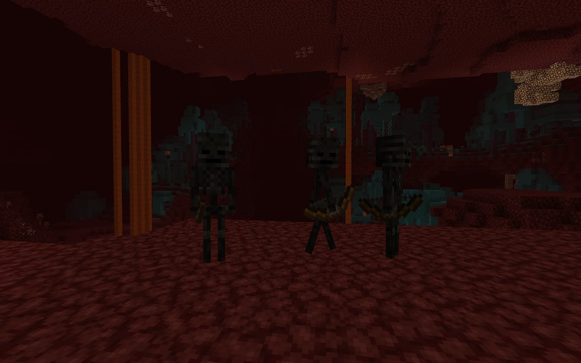 Wither skeletons can drop wither skulls to summon the wither boss mob (Image via Curseforge)