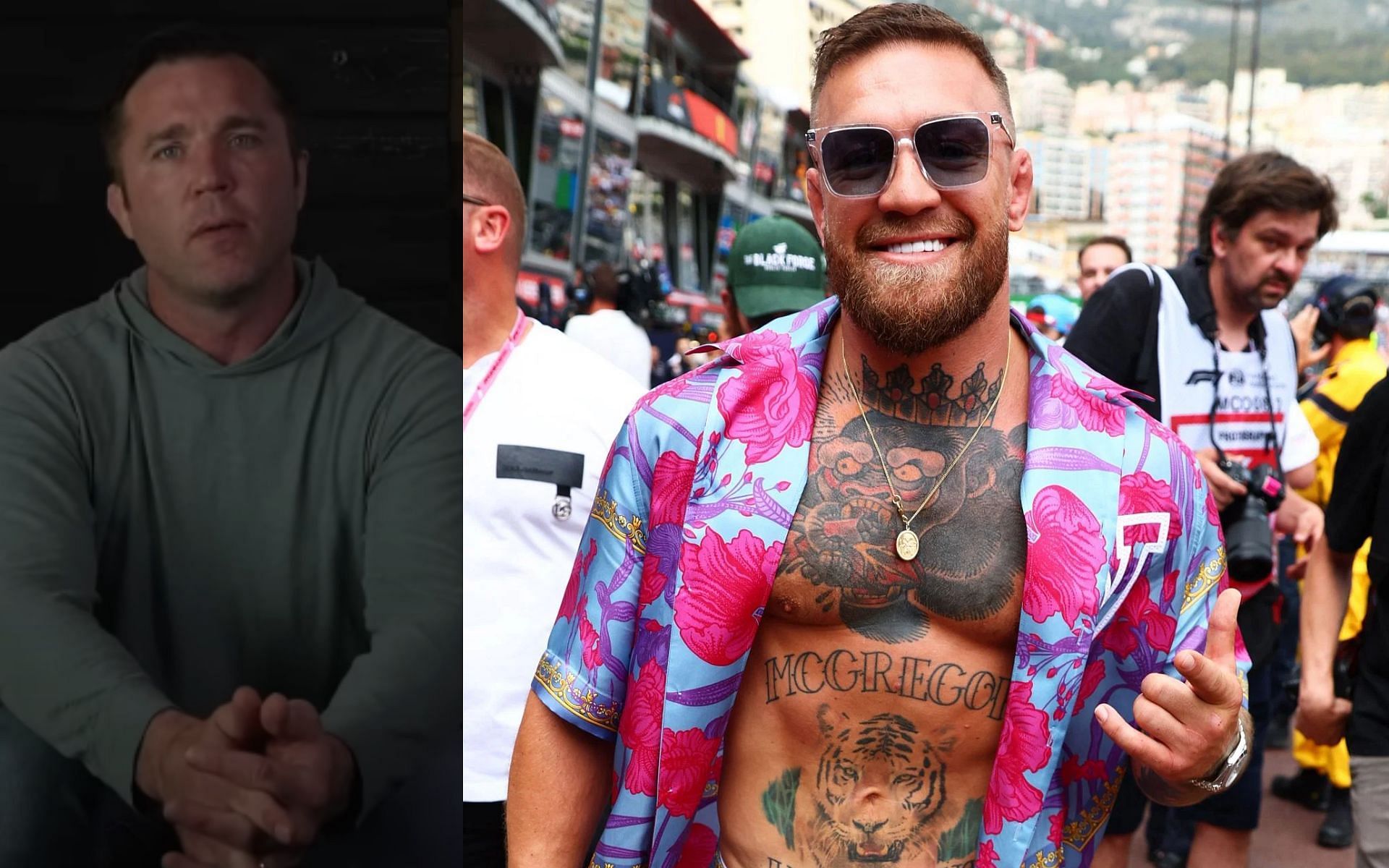 (L) Chael Sonnen {Photo credit: Chael Sonnen - YouTube}, and Conor McGregor (R)