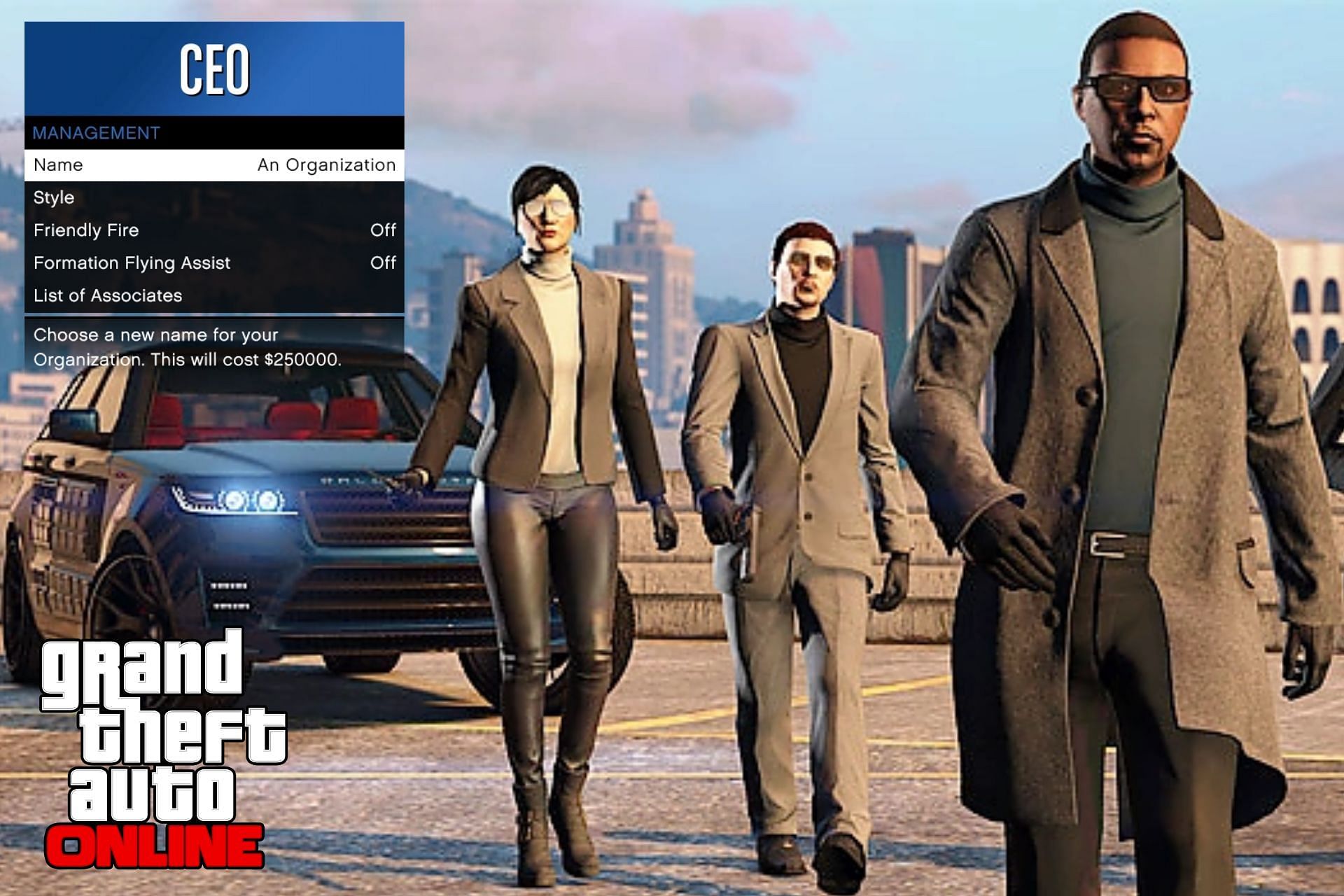 How to name an organization and register as a CEO in GTA Online?