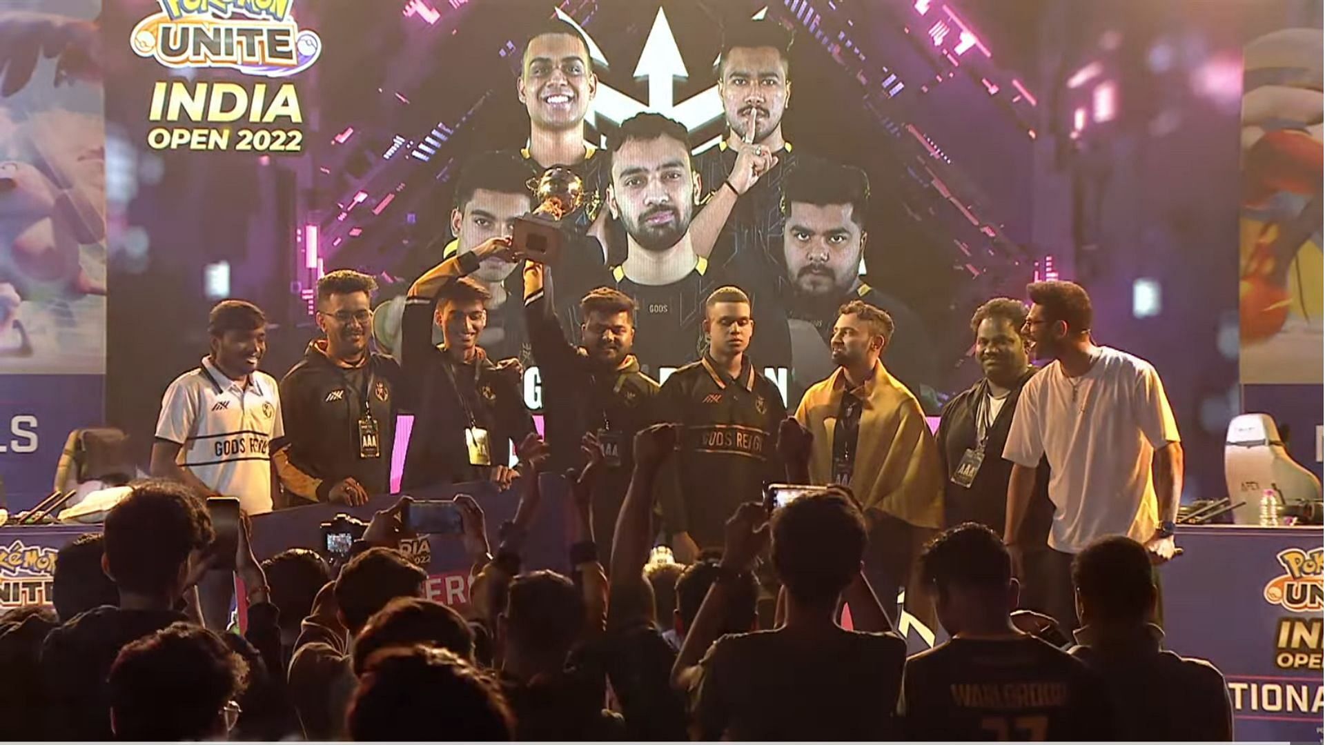 Gods Reign won Pokemon UNITE India Open (Image via Skyesports)