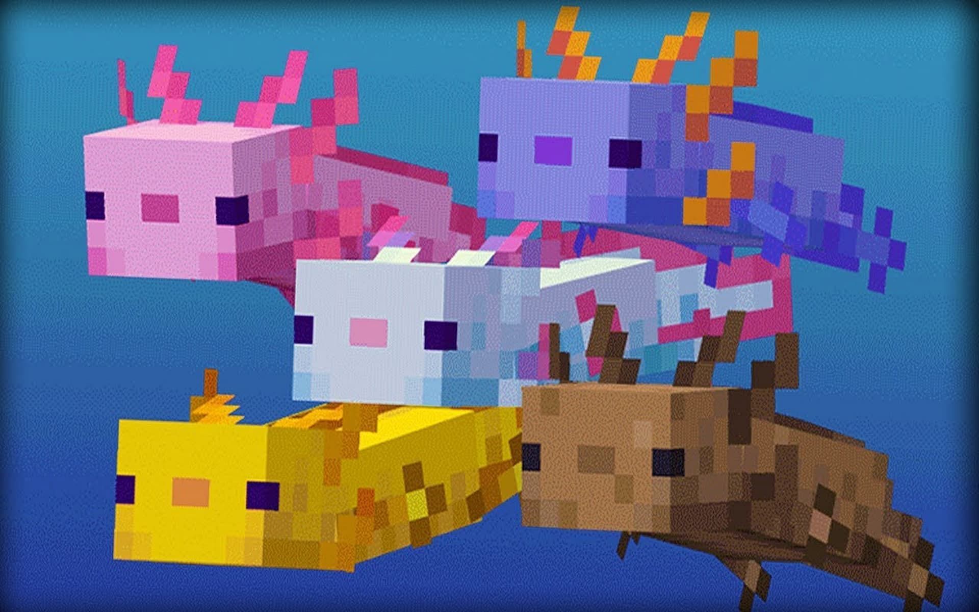Axolotls are one of the best pets to have in Minecraft (Image via YouTube/iDeactivateMC)