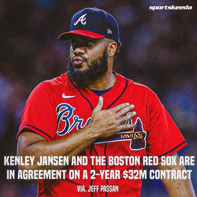 Red Sox sign closer Kenley Jansen to 2-year, $32M deal
