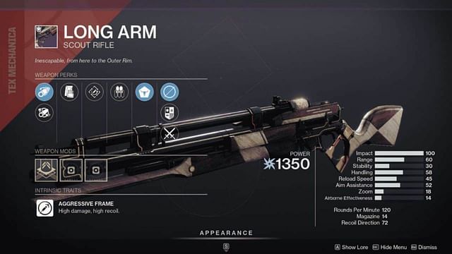 Destiny 2 god roll guide: Long Arm for PvP and PvE