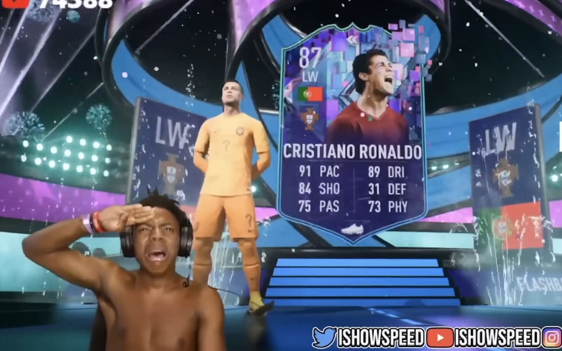 WATCH: IShowSpeed reacts to Cristiano Ronaldo's leaked EA FC 24