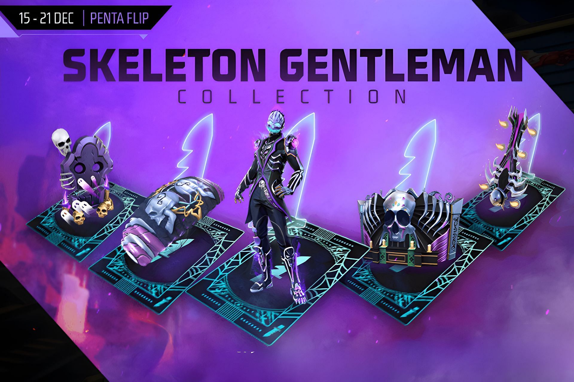 How to obtain rare rewards from Skeleton Gentleman collection in Free Fire MAX (Image via Garena)