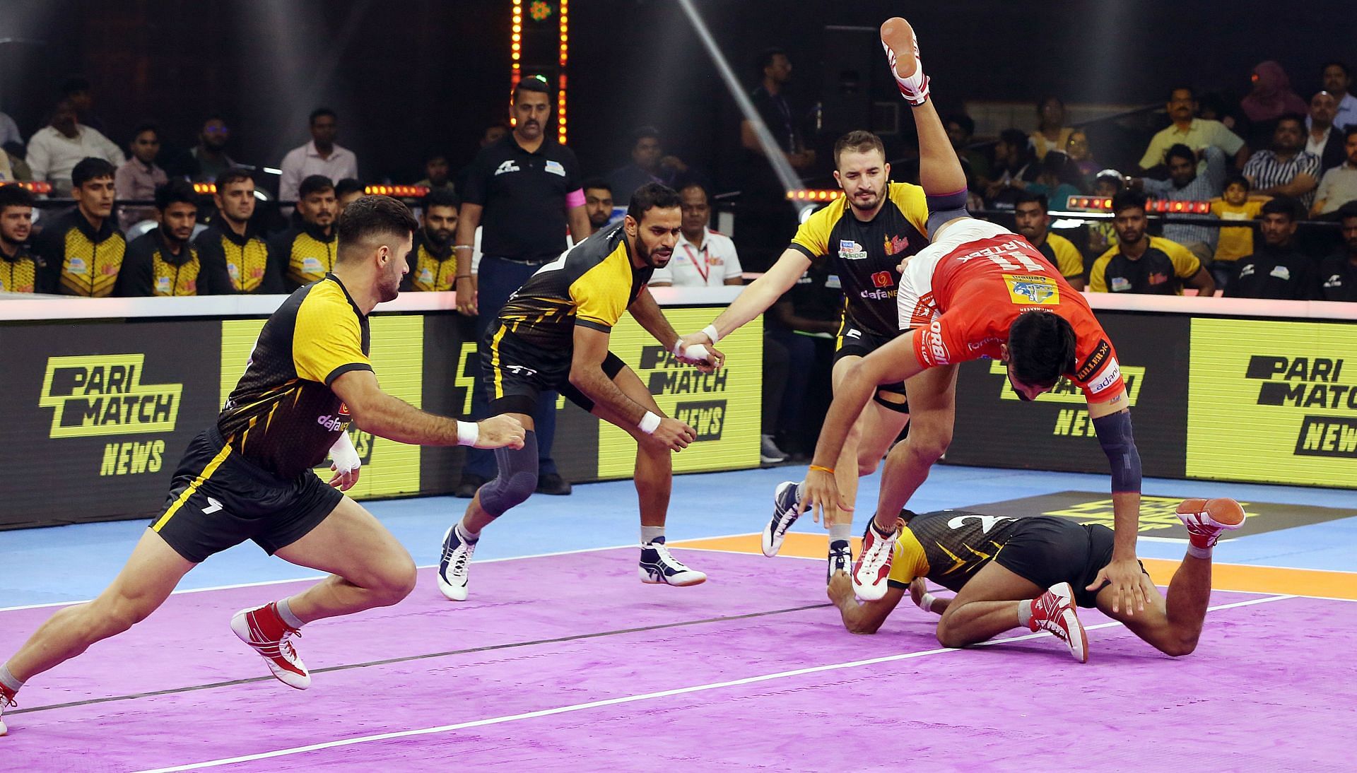 Telugu Titans lost against the Gujarat Giants (Image Courtesy: Pro Kabaddi League)