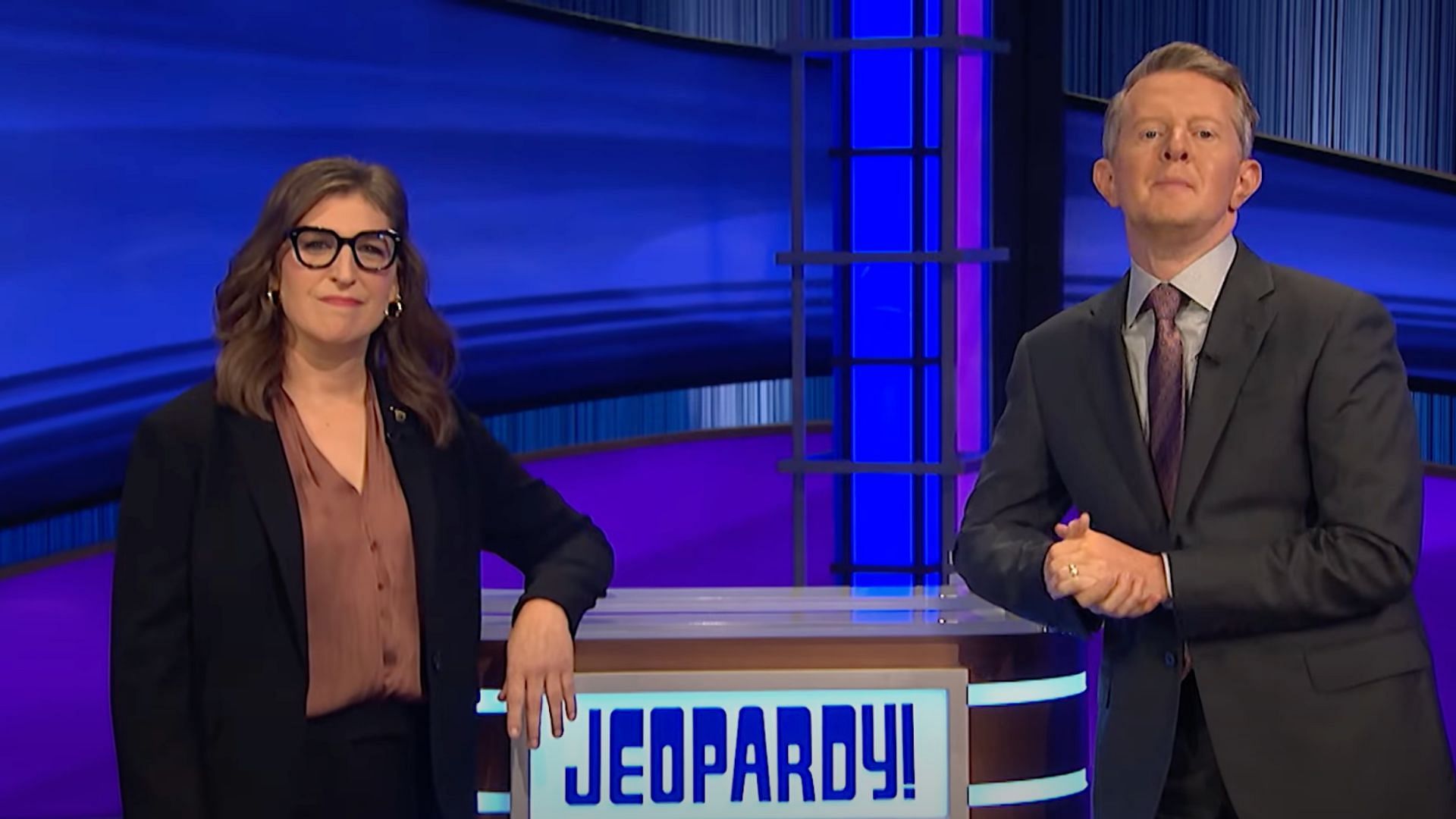 Mayim Bialik and Ken Jennings are co-hosts of Jeopardy!