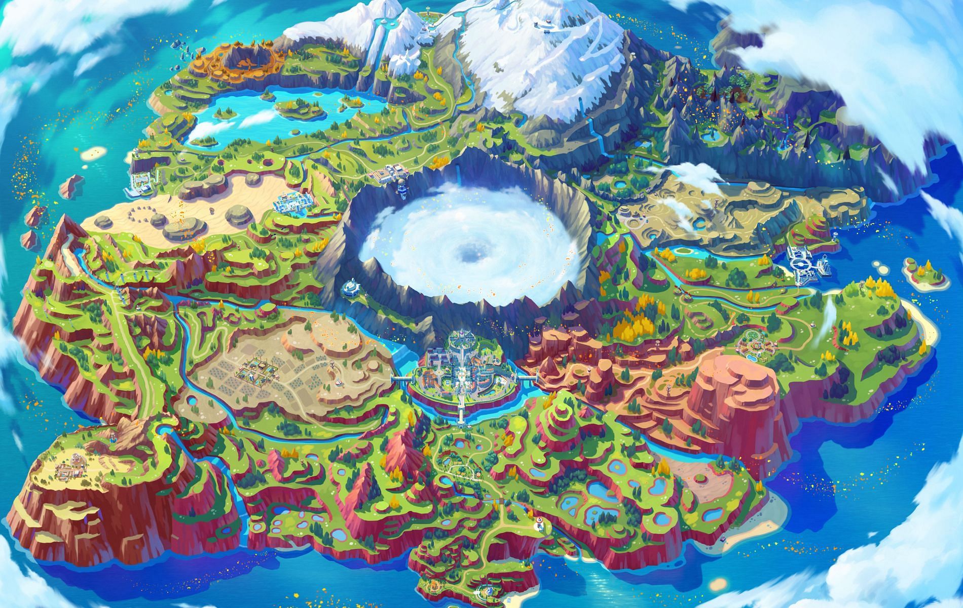 The world of Paldea (Image via Pokemon Scarlet and Violet)