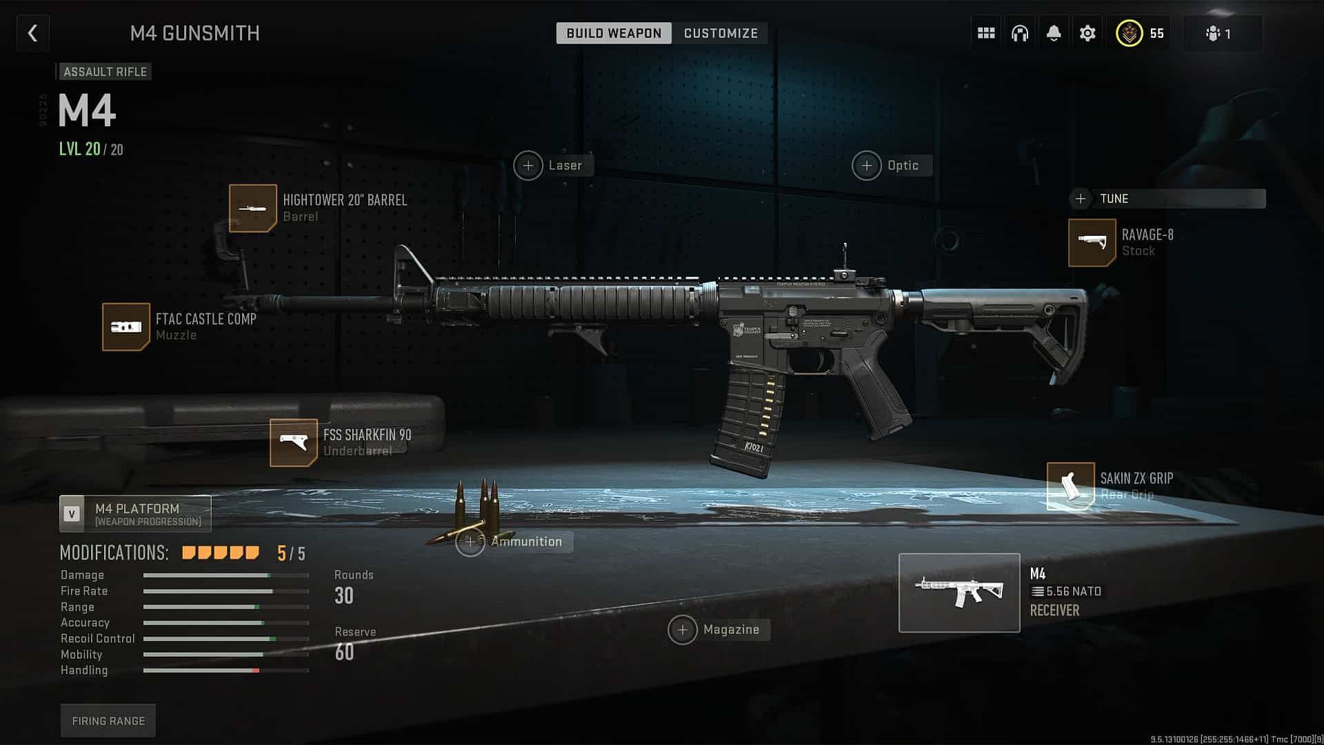 M4 loadout in MW2 (Image via Activision)