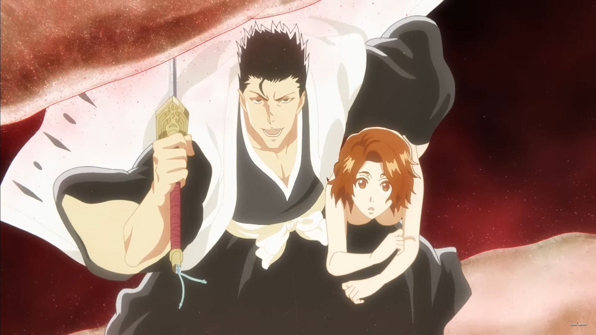 Isshin Shiba and Masaki Kurosaki as seen in Bleach TYBW episode 12 (Image via Studio Pierrot)