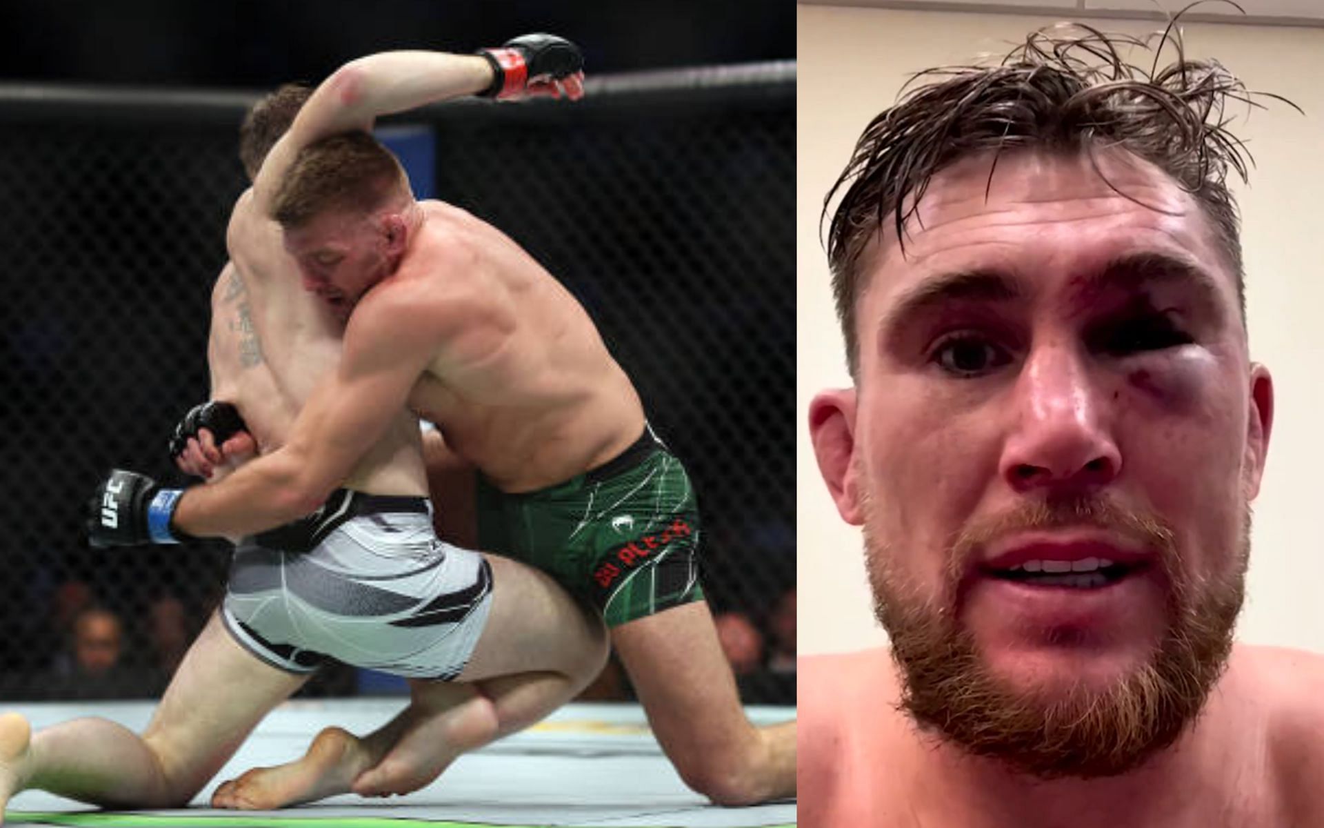 Darren Till vs. Dricus du Plessis at UFC 282 (left) and Darren Till