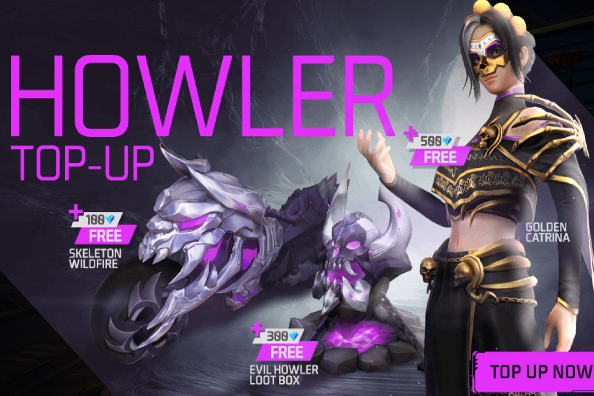 New Howler Top-Up is available in Free Fire MAX (Image via Garena)