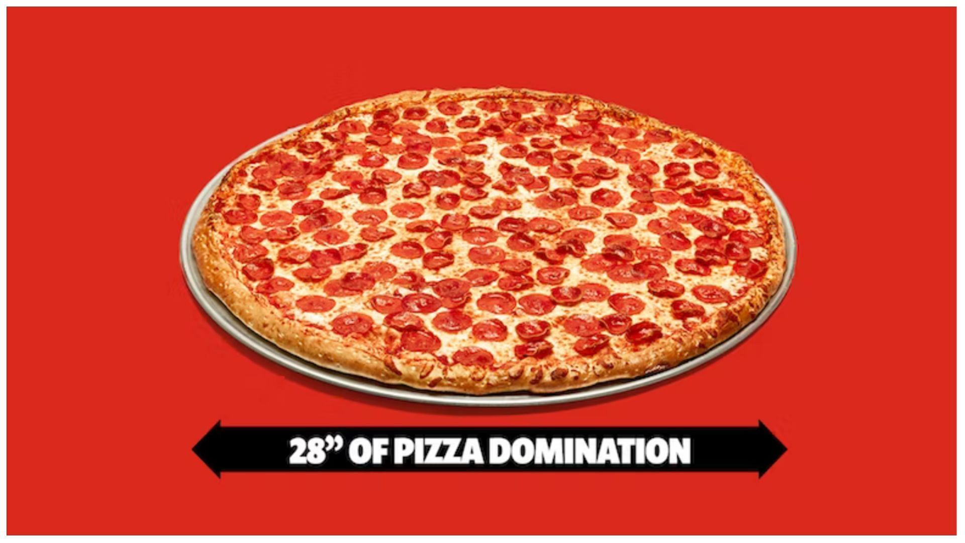 the 28-inch monster-size Piezilla (Image via Cicis Pizza)
