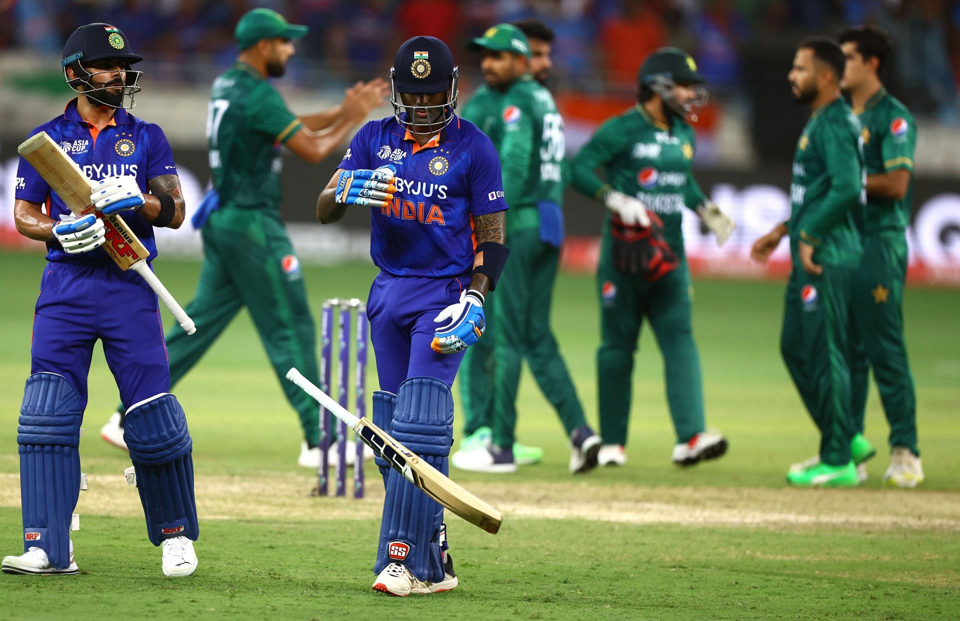 India went down to Pakistan by five wickets in the Asia Cup Super 4 match. Pic: Getty Images