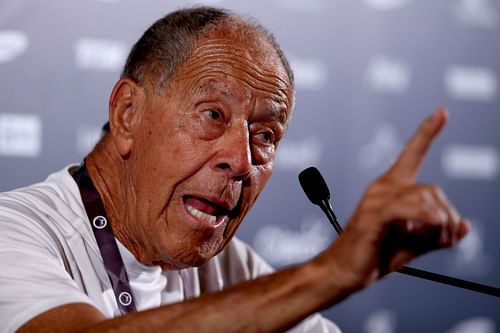 Nick Bollettieri is honored by Daniela Hantuchova (not in photo) in a social media post: "You have made us all bring the best versions of ourselves."