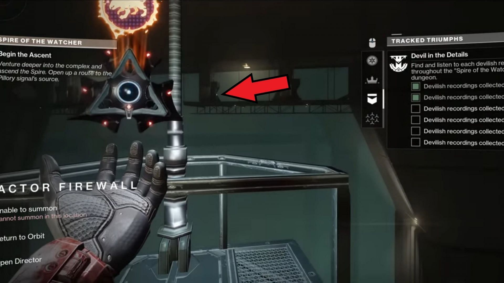 Tercera ubicación de registro de Destiny 2 dentro del rompecabezas de salto (Imagen a través de Bungie) 