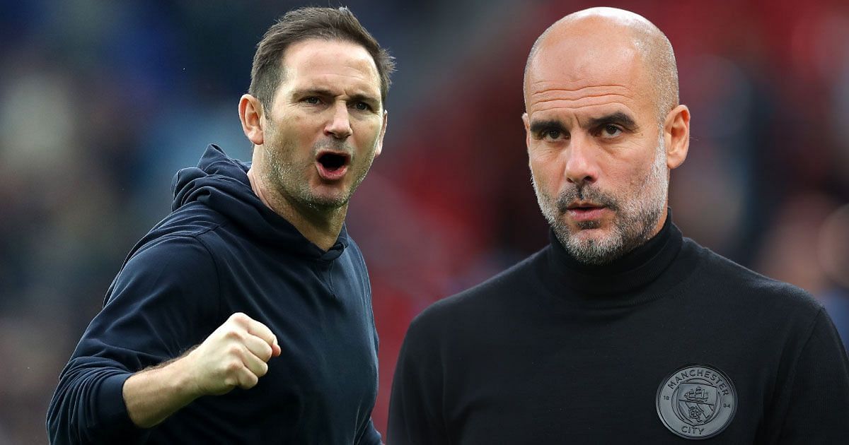 [L-to-R] Frank Lampard and Pep Guardiola.