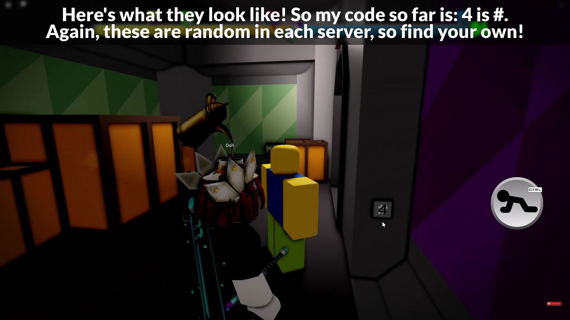 The codes will be posted like this inside the spaceship (Image via Conor3D YouTube)