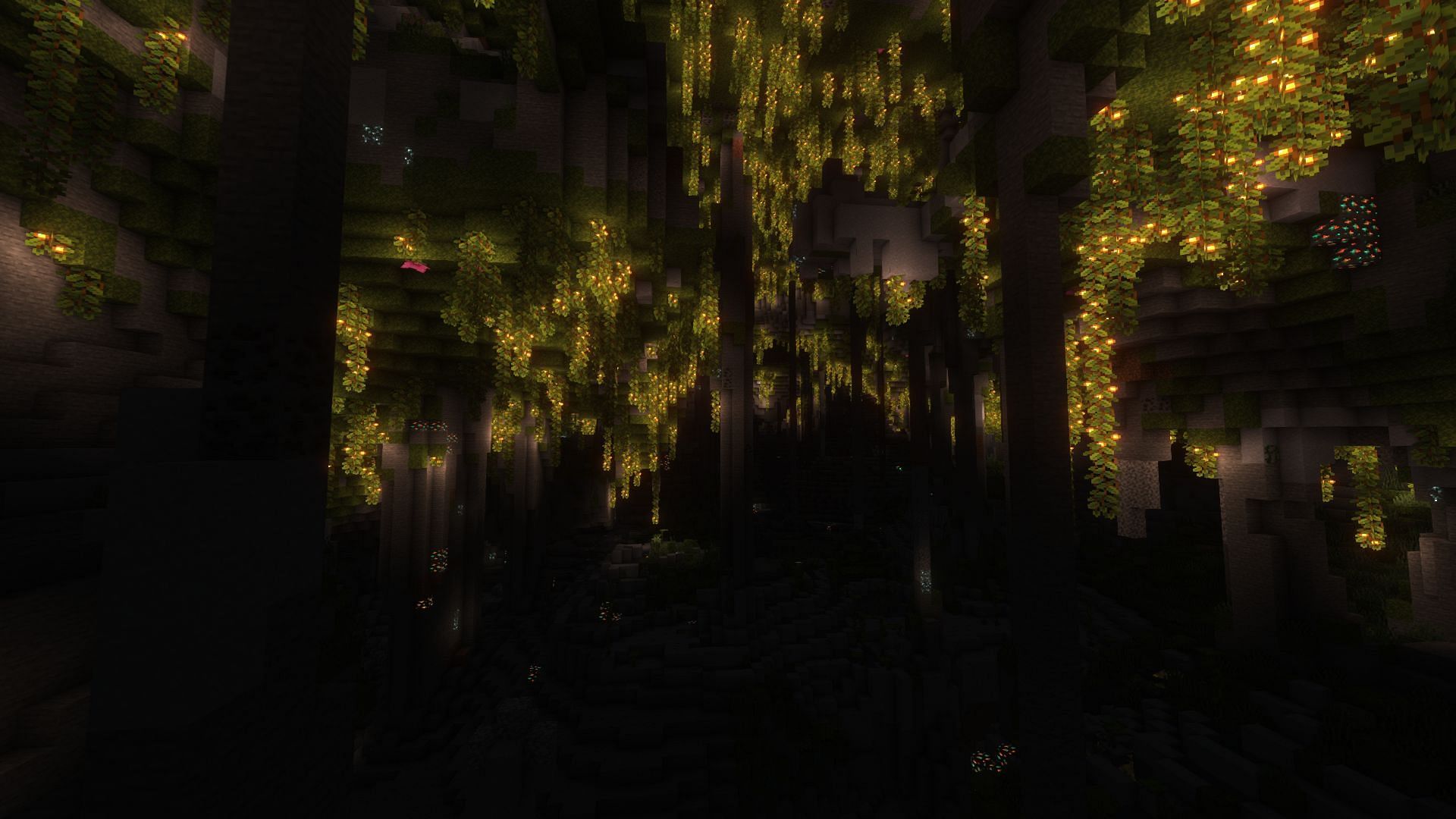 Huge lush cave in Minecraft (Image via Mojang)