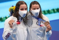 Smith poses with her silver, 200-meter butterfly
