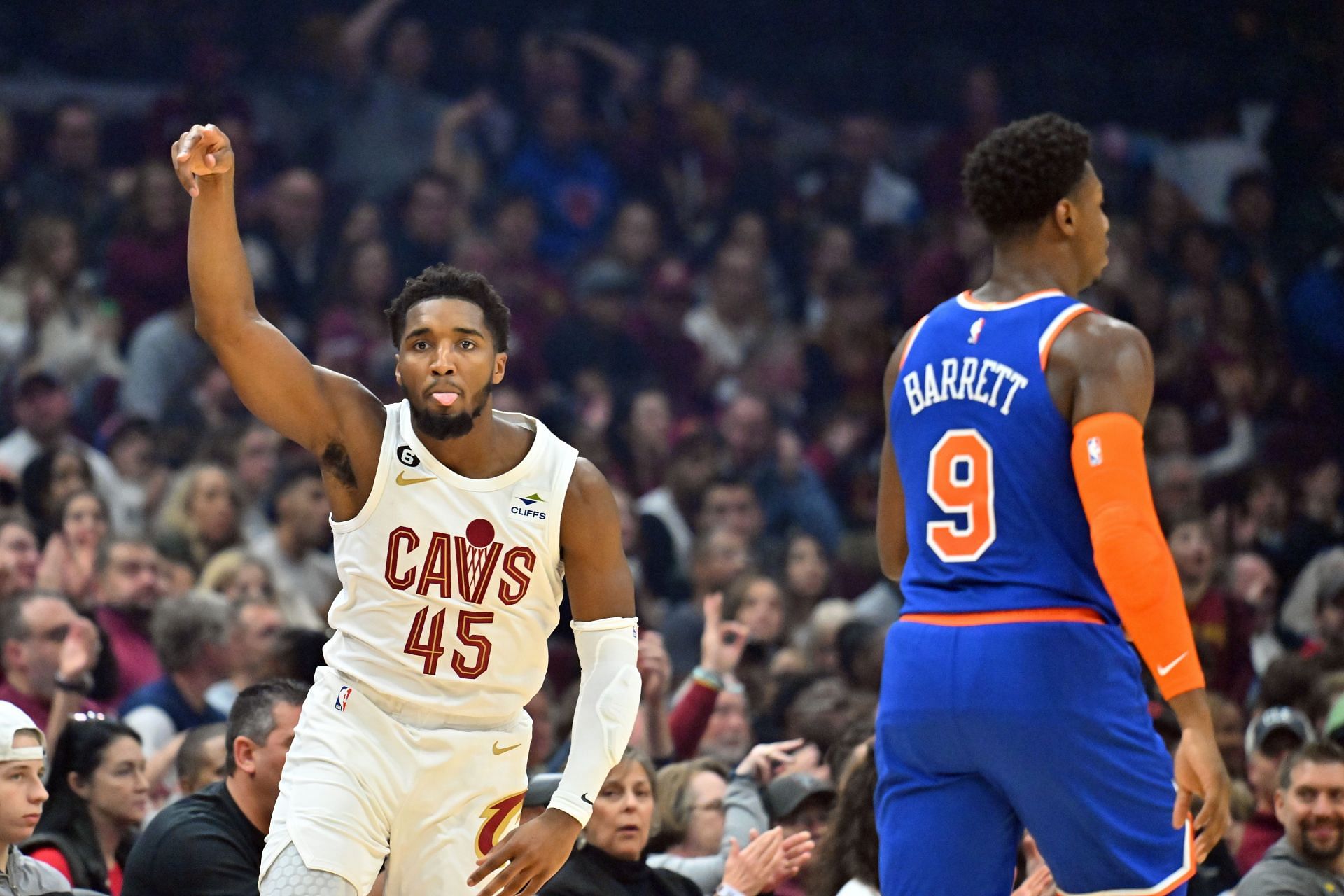 Donovan Mitchell in action against the New York Knicks