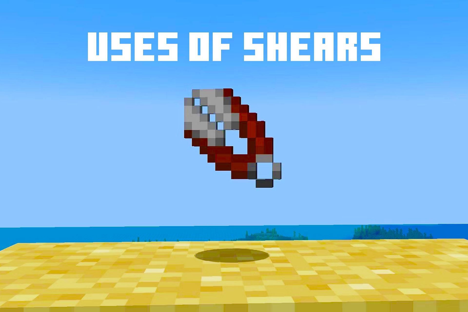 Here are the details regarding the use of shears in Minecraft (Image via Sportskeeda)