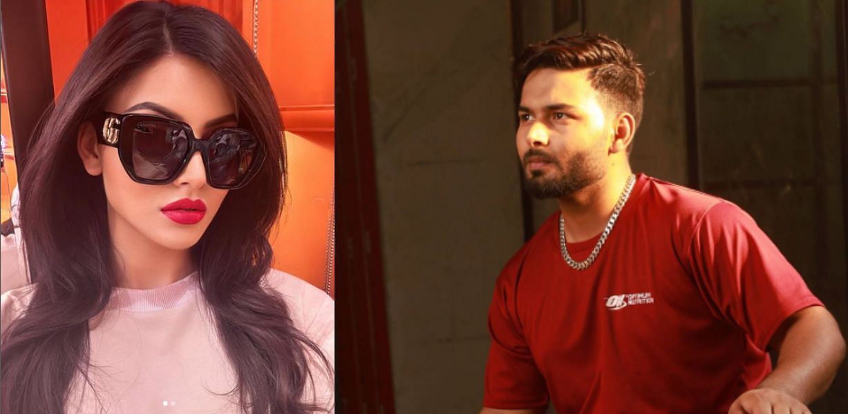 Urvashi Rautela (left) and Rishabh Pant. Pics: Instagram