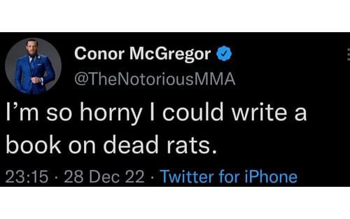 Screenshot of the tweet via @thenotoriousmma on Twitter