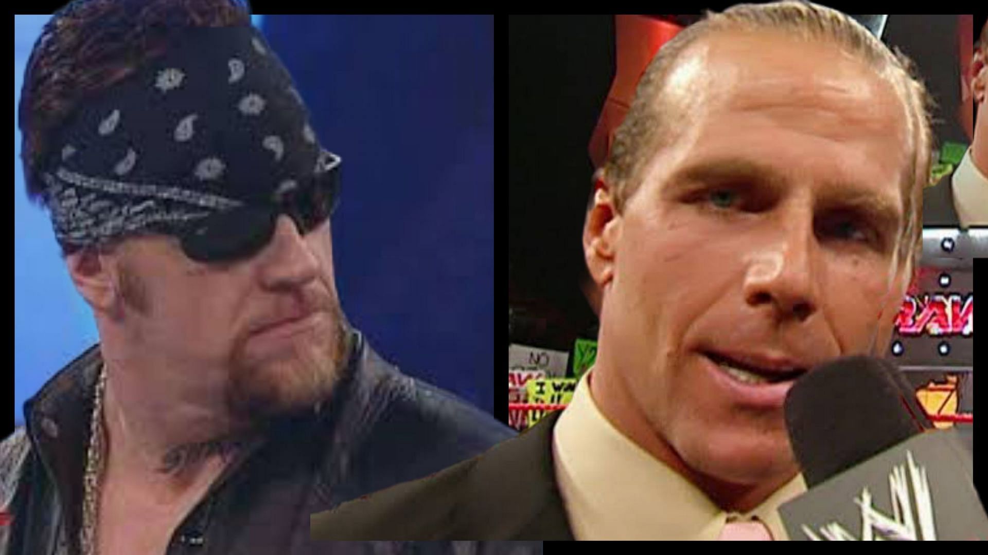 The Undertaker (L); Shawn Michaels (R).