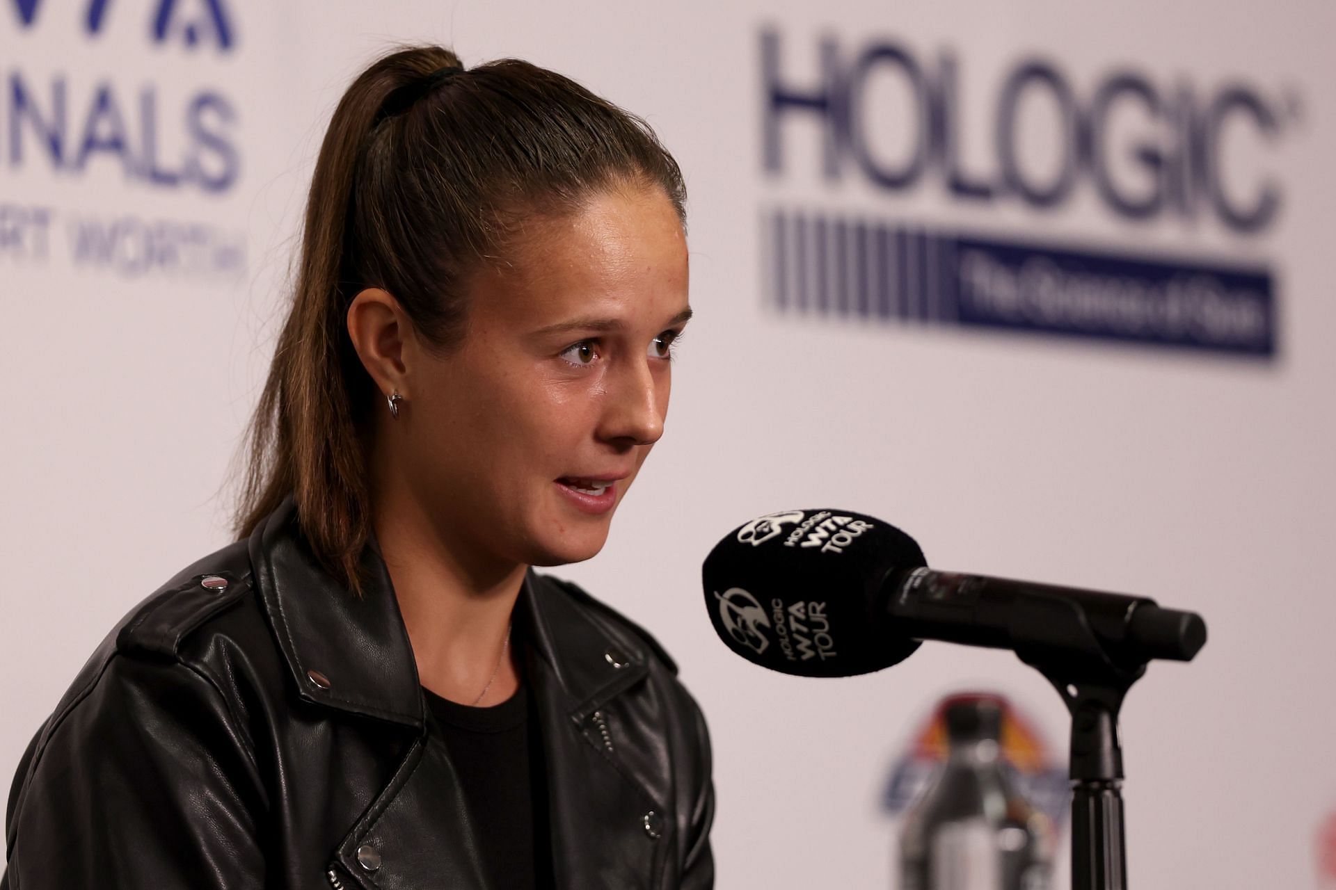 Daria Kasatkina pictured during a pressconference at the 2022 WTA Finals