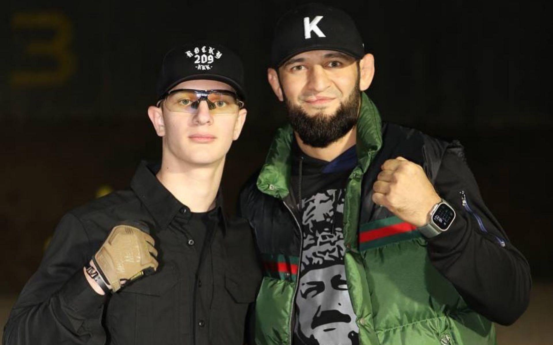 Ali Kadyrov (left) Khamzat Chimaev (right) [Image courtesy @khamzat_chimaev Instagram]