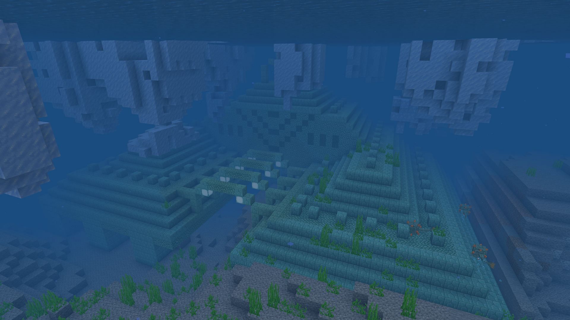 The ice sheet near this seed&#039;s spawn has more than a few secrets (Image via Mojang)