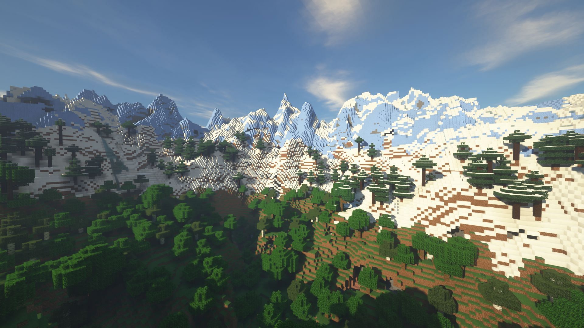 This picture is taken with SEUS shaders activated on Minecraft 1.19.3 (Image via Mojang)