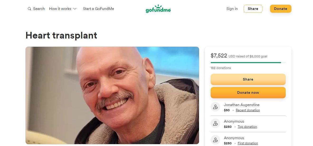 Patrick Holland GoFundMe page (Image via GoFundMe)