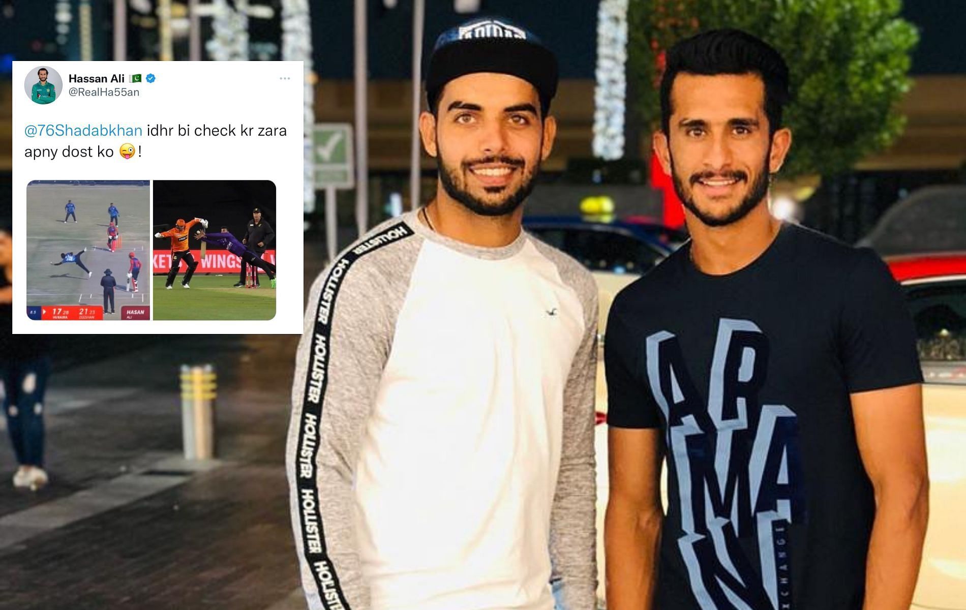 Shadab Khan (L) and Hasan Ali (R). (Pics: Twitter)