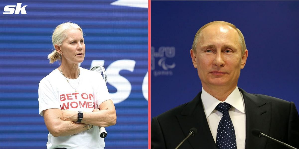 Rennae Stubbs (L) and Vladmir Putin (R)