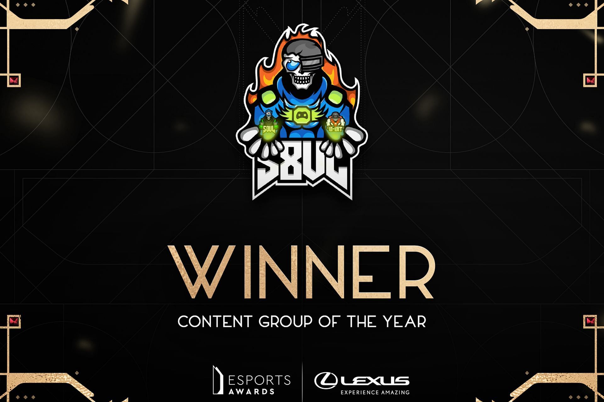 S8UL Esports had a wonderful 2022 with a win at the Esports Awards in the Content Group of the Year category (Image via Esports Awards)