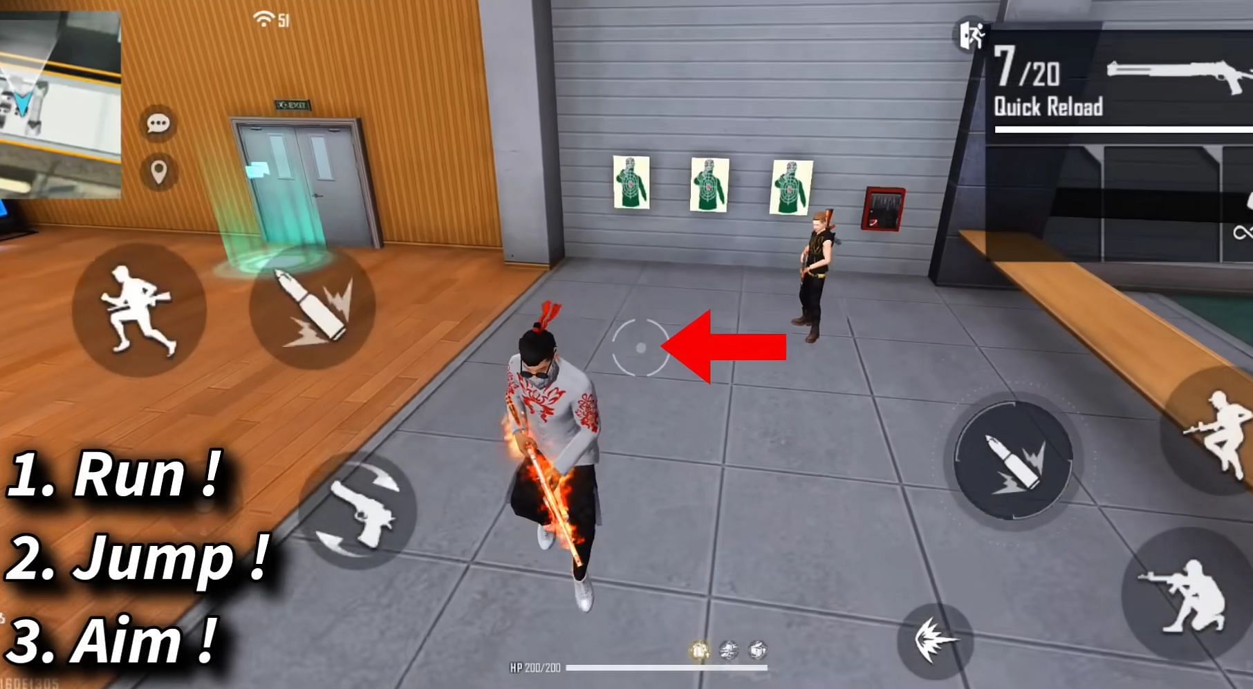 Follow three simple steps to master one tap and drag headshots (Image via YouTube/MARIOS 78)