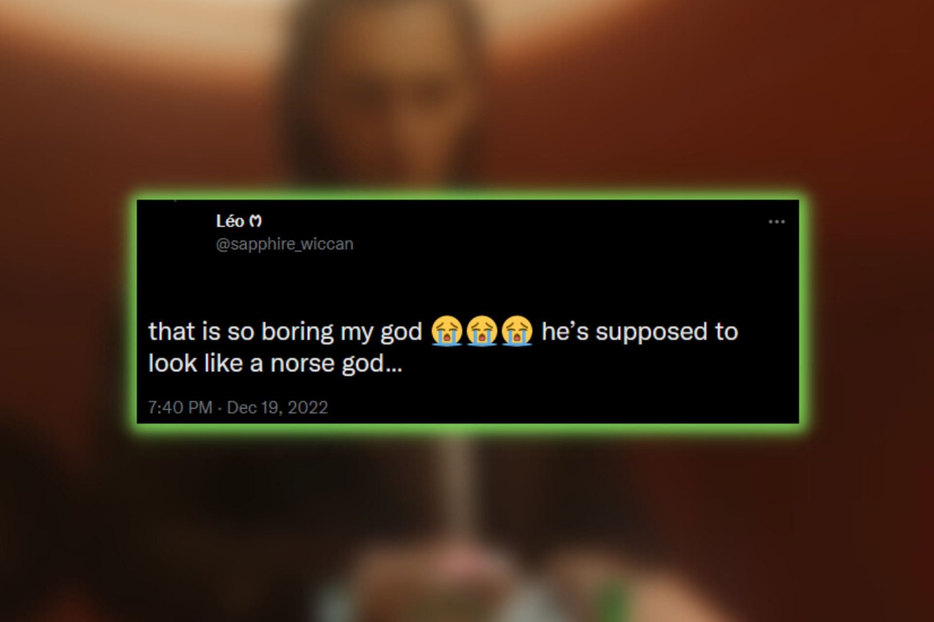 Screenshot of a Twitter user criticizing Loki&#039;s look (Image via Twitter)